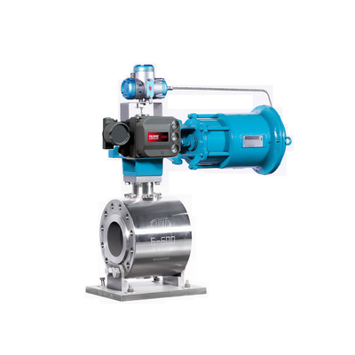 Katup Kontrol Putar Dengan Fisher DVC6200 Valve Positioner Fisher 67CFR Filter Regulator