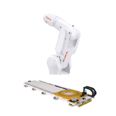 KR 4 R600 Kuka Robot Arm Compact 6 Axes Robot Arm Dengan GBS Robot Rail Electronics