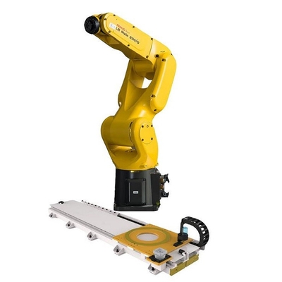 Fanuc Palletizing Robot Arm LRMate-200iD 6 Axes Max Mencapai 717mm Dengan GBS Robot Rail