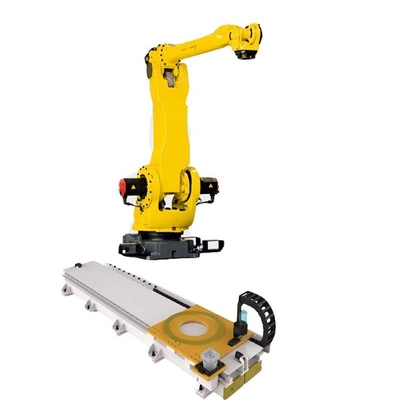 5 Axis Fanuc Palletizing Robot Industri M-410iB/140H Dengan GBS Robot Rail
