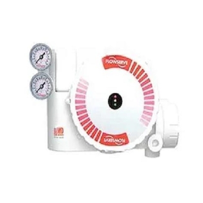 Katup Kontrol Pneumatik Putih Dan Merah Dengan Flowserve Positioner UAS Logix 3200 MD satu