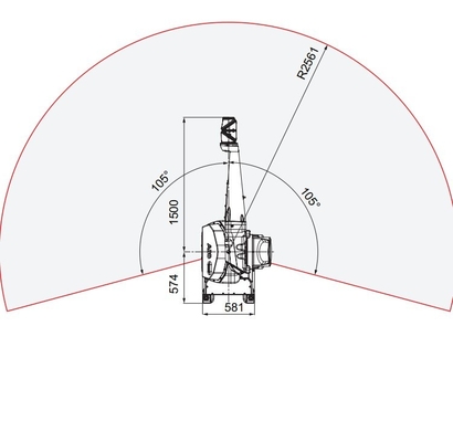 Lengan Robot Pengecatan Ukuran Sedang ABB IRB 5510 6 Axis Robot Arm Wrist Payload 13kg