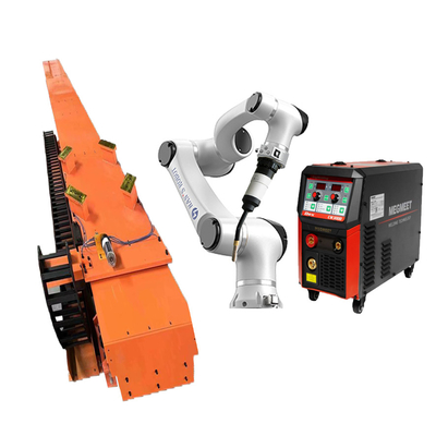 Hans E5 6 Axis Welding Robot Dengan Torch And Rails System Untuk Mig Mag Tig Welding Solution