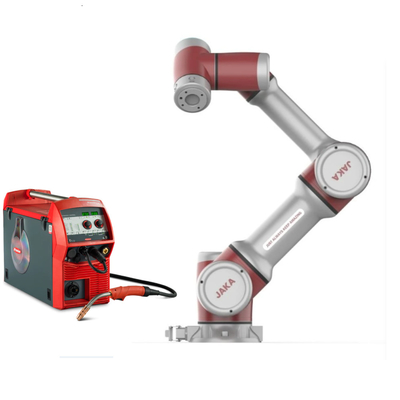 Fleksibel JAKA 6 Axis 819mm Mencapai Lengan Robot Pengelasan Muatan 7kg Dengan Mesin Las Busur Tig MiG