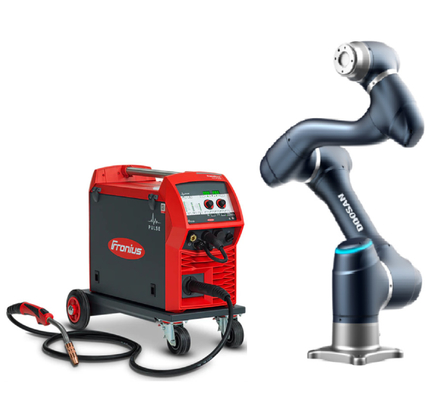 Lengan Robot Doosan 20kg Payload Cobot H2017 Dengan Robot Tig MiG Arc Welding Mesin Otomatis