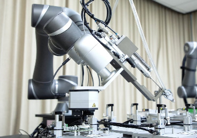 6 Axis Techman Cobot TM14 Robotic Arm Untuk Mengacaukan Penempatan Dengan Gripper Robot Listrik