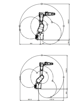 Multi Purpose CRB1300 Collaborative ABB Robot Arm 6 Axis Dengan Mesin Las Mig Megmeet