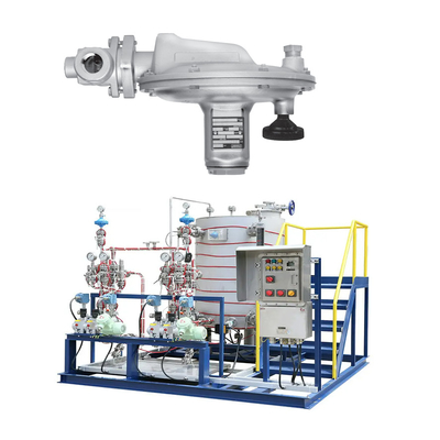 Paket Skid Mount Dengan Regulator Tekanan Gas Bahan Bakar FISHER T205 Dengan Perangkat