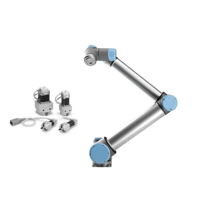 Robot Cobot UR UR10 dengan SMC Electric Gripper 3-Finger Type LEHS Collaborative Robot Untuk Penanganan Palletisasi