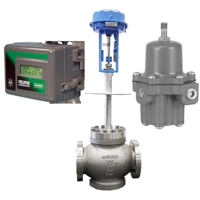 Katup Kontrol Aliran dengan Fish-er DVC2000 Valve Positioner dan Regulator Filter 67CFR