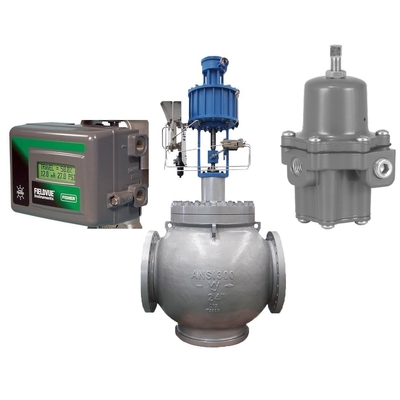 Katup Kontrol Aliran dengan Fish-er DVC2000 Valve Positioner dan Regulator Filter 67CFR