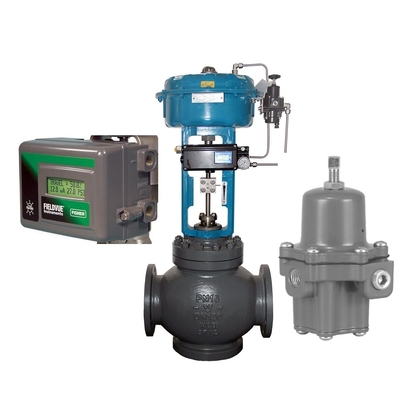 Katup Kontrol Aliran dengan Fish-er DVC2000 Valve Positioner dan Regulator Filter 67CFR