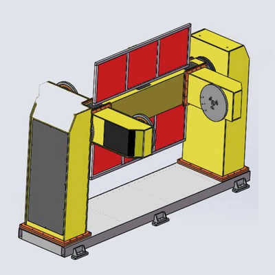 U Type 2 Axis Automatic Welding Positioner Bekerja Dengan Lengan Robot ABB KUKA Yasakawa Fanuc