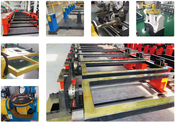 U Type 2 Axis Automatic Welding Positioner Bekerja Dengan Lengan Robot ABB KUKA Yasakawa Fanuc