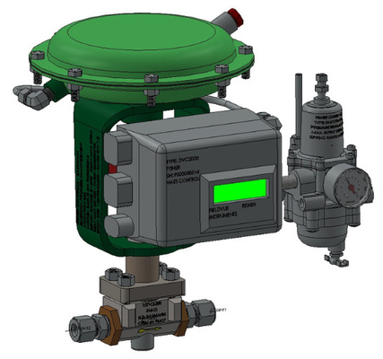 Katup Kontrol Aliran Cina Dengan Pemosisian Katup Fisher DVC2000 Dan Regulator Filter 67CFR