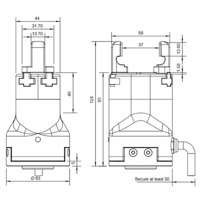 DH Robotic Electric Gripper PGE Gripper Paralel Dua Jari Untuk Industri UR Cobot