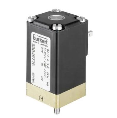 Tahan Tekanan Tinggi 3/2 Menjalankan Burkert Brass Solenoid Valve 6524 Untuk Aplikasi Pneumatik