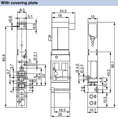 Tahan Tekanan Tinggi 3/2 Menjalankan Burkert Brass Solenoid Valve 6524 Untuk Aplikasi Pneumatik