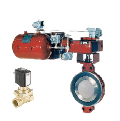 Masoneilan Actuator dengan Burkert Solenoid Valve Tahan Suhu Tinggi 2/2 Menjalankan Burkert Kuningan Solenoid Valve 6524