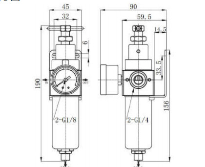 Pneumatic Valve dengan 1/4 Running JHJ Stainless Filter Pressure Reducing Valve Tahan untuk Aplikasi Pneumatik