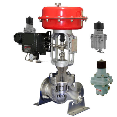 Katup kontrol Cina dengan YT-1000 pneumatic Smart valve positioner dan regulator masoneilan 78-40
