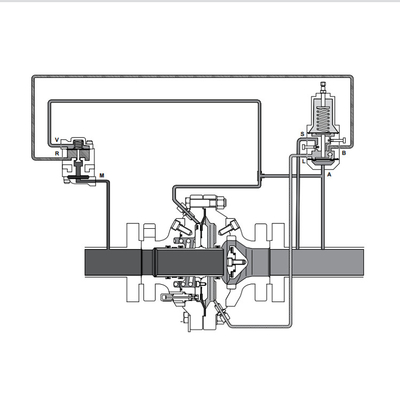 Skid Cina Dipasang Dengan Katup Kontrol Pengatur TARARINI FLA Regulator Tekanan Untuk Gas