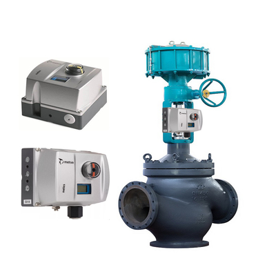 Katup Kontrol Cina Dengan Positioner Pneumatik DN900 Neles Valve Positioner Dan Aktuator
