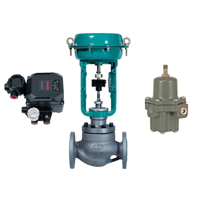 Katup Cina Dengan Positioner Tissin TS700 Dan Katup Pengurang Tekanan Fisher 67CFR