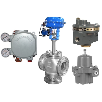 Katup kontrol aliran dengan Masoneilan SVI1000G IM PR Valve positioner Fisher 2625 Volume Booster 67CFR filter regulator-2