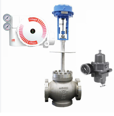 Katup Kontrol Pneumatik Dengan Flowserve Positioner USA Putih Dan Merah presisi tinggi Logix 3200 MD