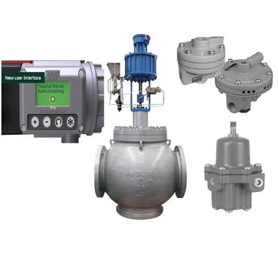 Cina ABM Valve Masoneilan SVI3 Positioner BR400 Booster Dan Fisher 67CFR Regulator Dengan Filter Untuk Katup Kontrol Aliran