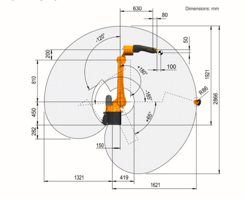 Lengan Robot Industri 6 Axis KR 8 R1620 Dengan Mesin Sander Dan Linear Tracker