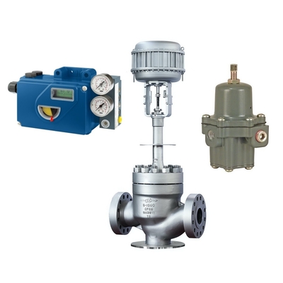 Foxboro SRD991 Valve Positioner Dengan Regulator Filter Fisher 67CFR Dan Katup Kontrol Aliran