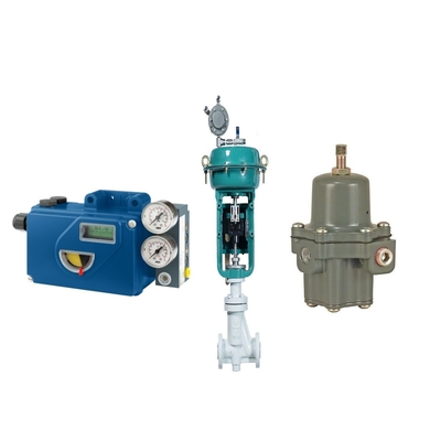 Foxboro SRD991 Valve Positioner Dengan Regulator Filter Fisher 67CFR Dan Katup Kontrol Aliran