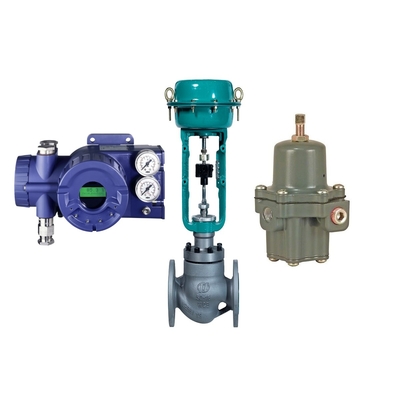 Foxboro SRD960 Valve Positioner Dengan Regulator Filter Fisher 67CFR Dan Katup Kontrol Aliran