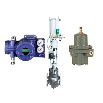 Foxboro SRD960 Valve Positioner Dengan Regulator Filter Fisher 67CFR Dan Katup Kontrol Aliran