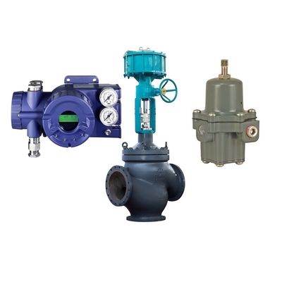Foxboro SRD960 Valve Positioner Dengan Regulator Filter Fisher 67CFR Dan Katup Kontrol Aliran