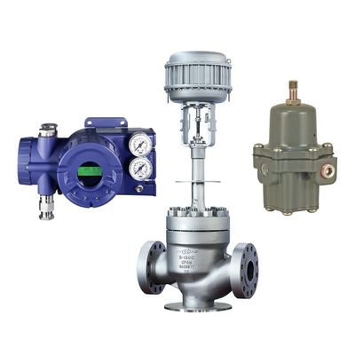 Flow Control Valve dengan Fisher 67CFR filter regulator dan Foxboro SRD960 Valve Positioner