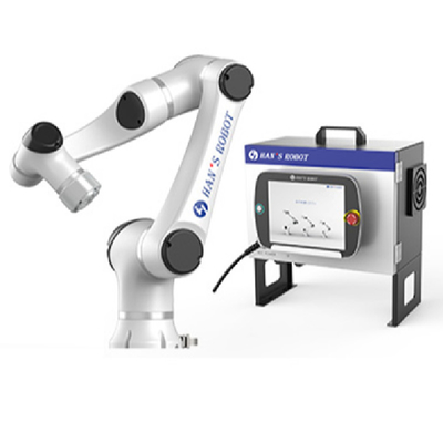 Robot cobot Hans E5 dan lengan robot 6 sumbu dengan pengontrol lengan robot dan mengajarkan gripper independen dan onrobot