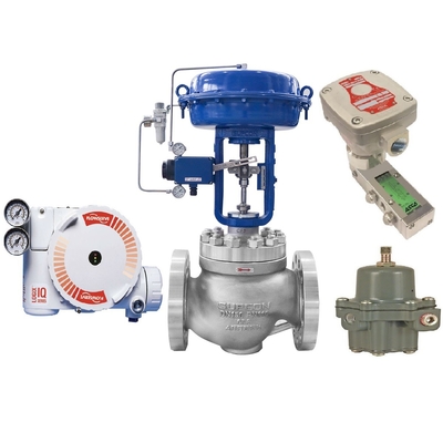 Katup Kontrol Aliran Dengan Flowserve 3200MD Valve Positioner ASCO Solenoid Valve 67CFR Filter Regulator