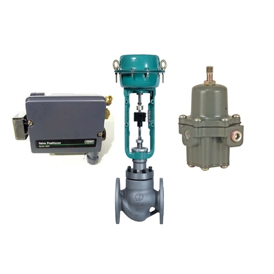 Katup Kontrol Aliran Pneumatik Dengan Regulator Filter 67CFR Dan Pemosisian Katup Fisher 3661