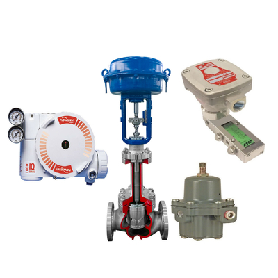 Katup Kontrol Aliran Dengan Flowserve 3200MD Valve Positioner ASCO 551 Solenoid Valve 67CFR Filter Regulator