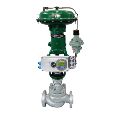 Merek Cina Chuanyi ball control valve actuator dengan ABB V18345 valve positioner dan fisher 67CFR regulator