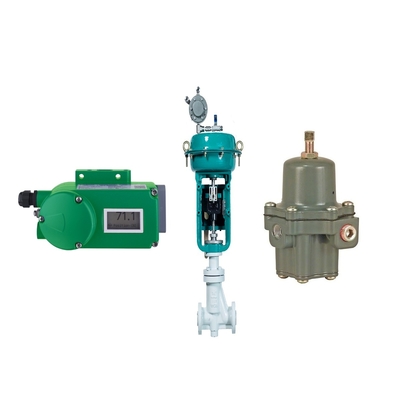 Flow Control Valve Dengan Foxboro SRD998 Valve Positioner Dan Fisher 67CFR Filter Regulator