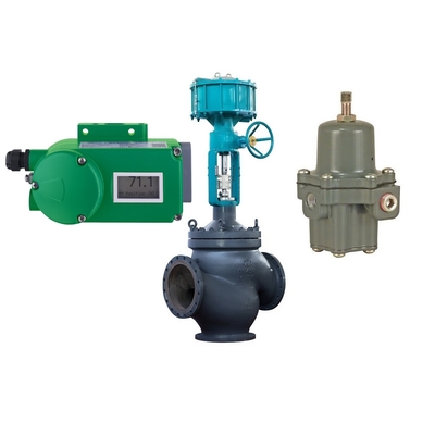 Flow Control Valve Dengan Foxboro SRD998 Valve Positioner Dan Fisher 67CFR Filter Regulator