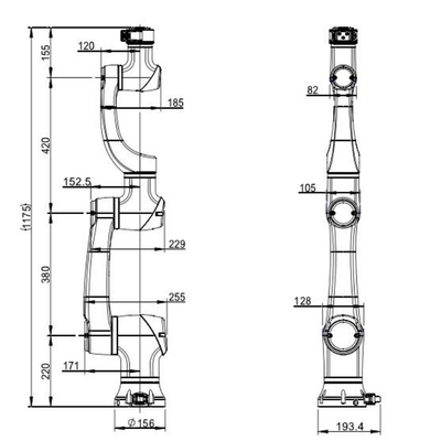 HAN'S E5 dengan muatan 5 kg sebagai robot kolaboratif dengan robot CNGBS Gripper untuk pemuatan dan pemuatan