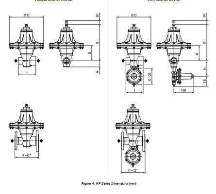 Tartarini RP Series Tekanan regulator katup EMERSON dengan Skid mount paket