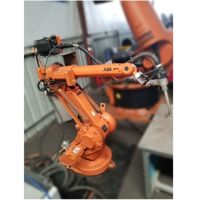 6 Axis Robotic Arm ABB IRB 1410 Dengan Stasiun Pembersihan Senjata CNGBS Untuk Otomasi Robot Las