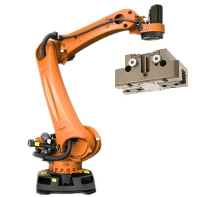 KR 120 R3200 PA Kuka 6 Axis Industrial Robot Arm Dengan CNGBS Gripper OEM Sebagai Peralatan Penanganan Bahan Palletizing Robot