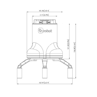 Gripper 3 jari dengan beban 15 kg bekerja dengan cobot dan robot 6 sumbu untuk memilih dan menempatkan